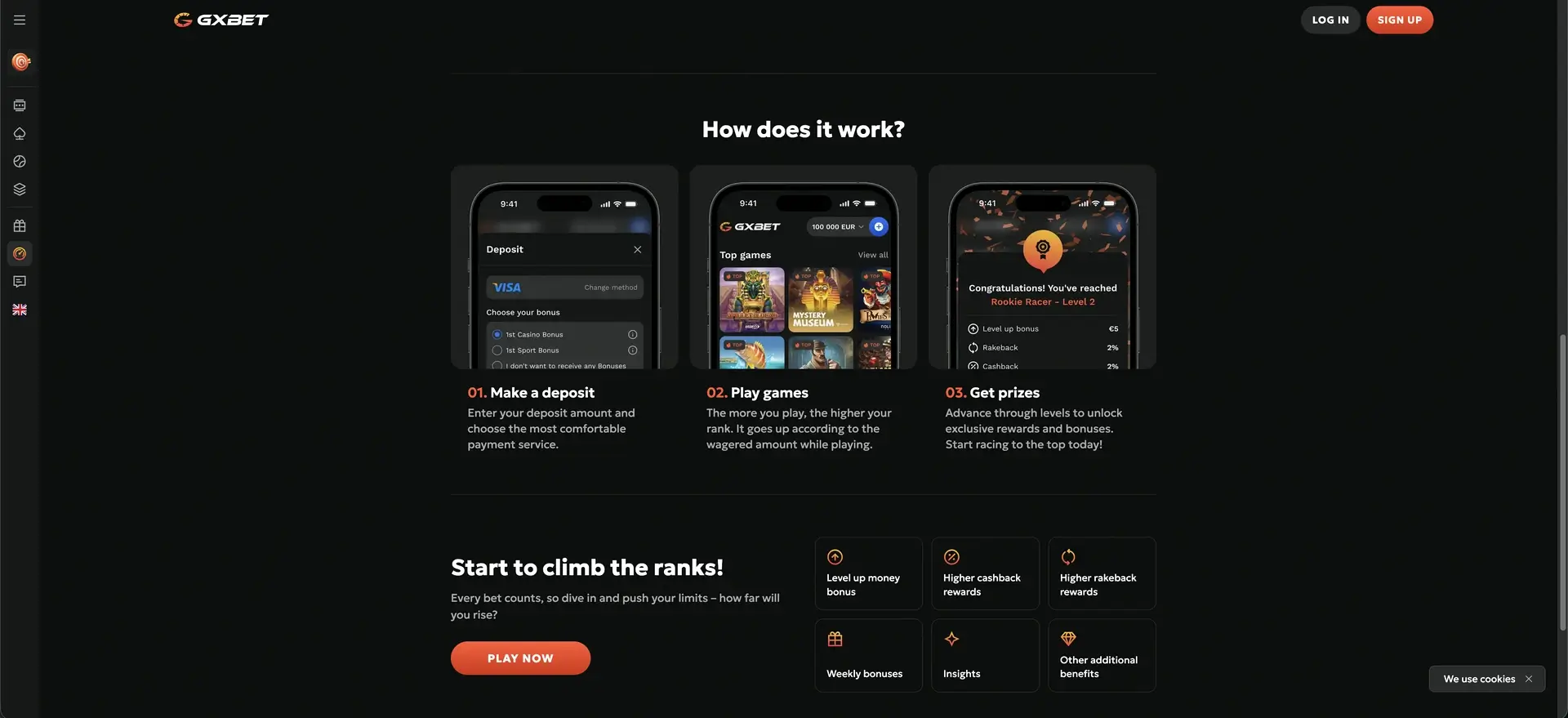 How GXBET Race loyalty works