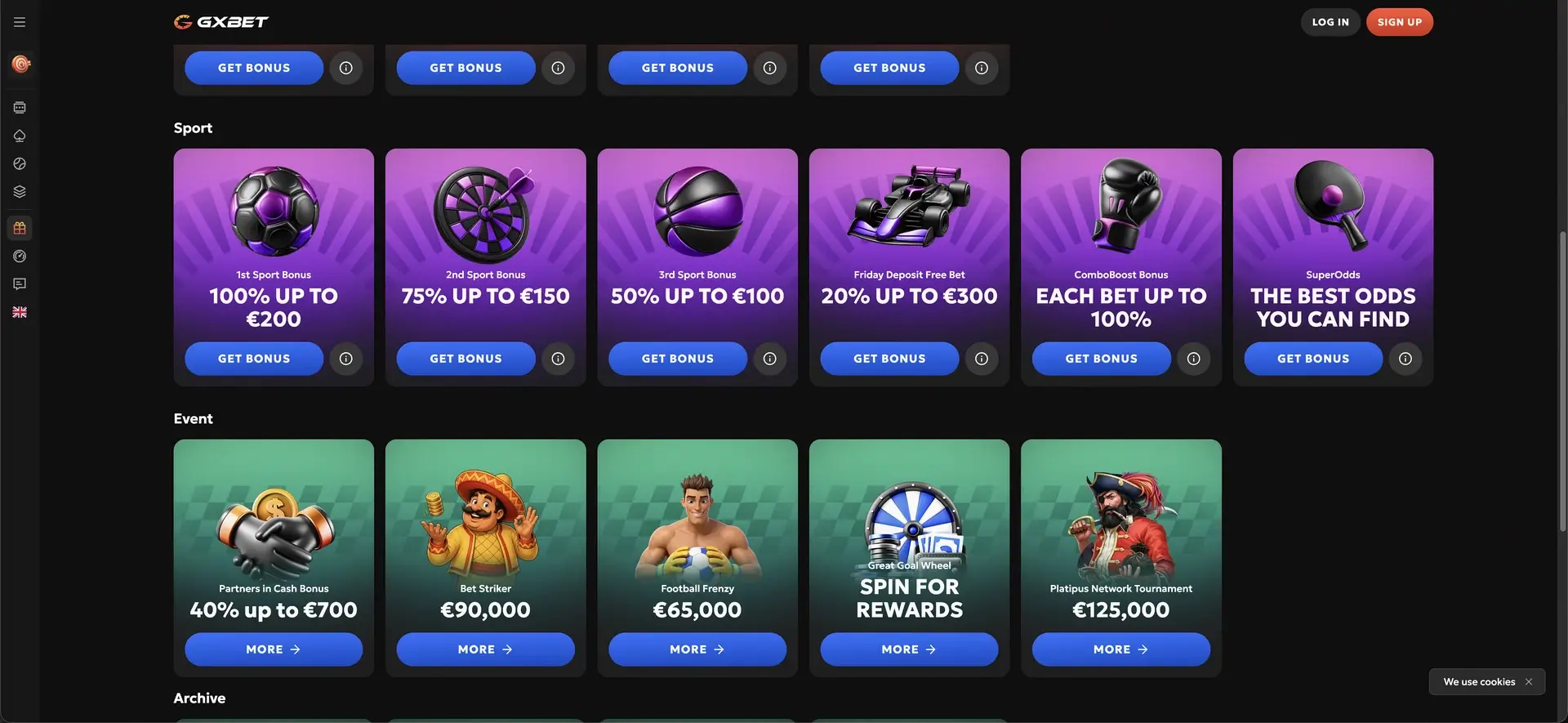 GXBET sports promotions